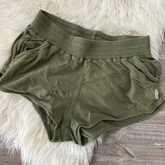 Free People Movement Sting Like A Bee Shorts Green - Picture 5 of 7